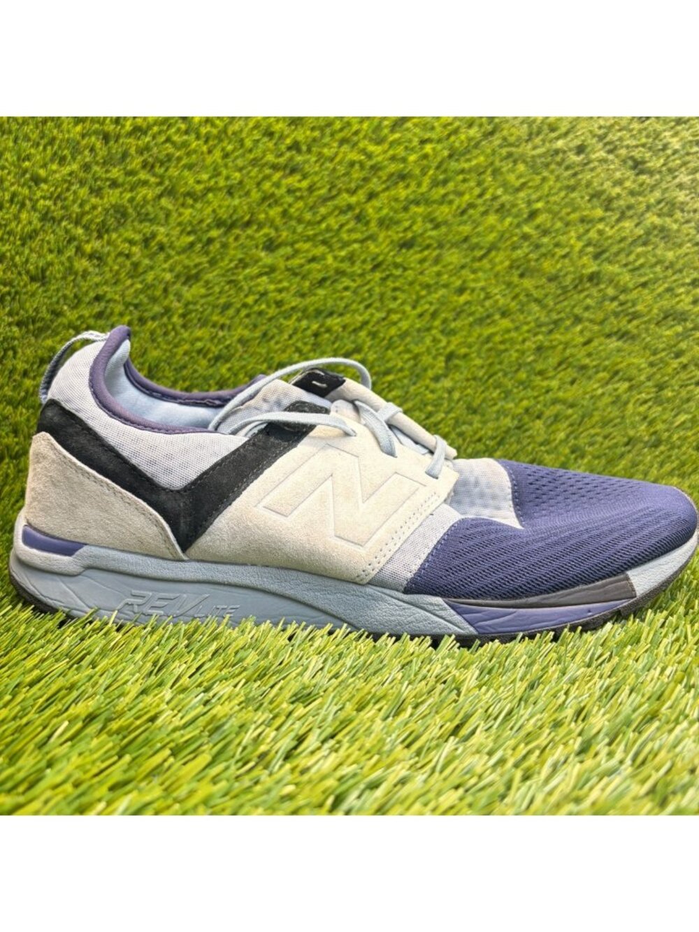 New Balance 247 Mens Size 10 Blue White Athletic Running Walking Shoes Sneakers